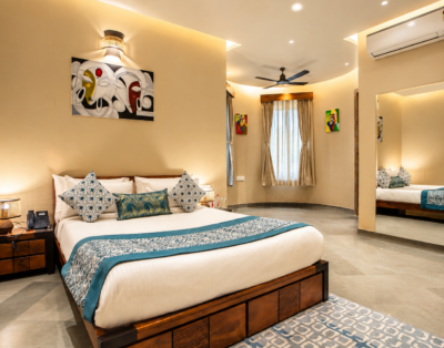 Luxury Signature Room with Bathtub, Premium Interiors & Private Sit-Out  Lap Pool, Shared Pool, Common Garden, Restaurant, Gym & Scenic Aravali View